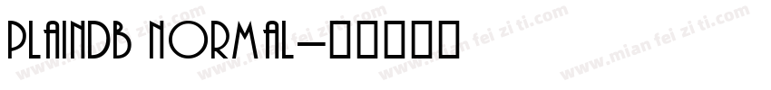 PlainDB Normal字体转换